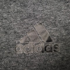 Adidas Shirt Mens Large L Short Sleeve Logo Climate Woven Pullover Gray