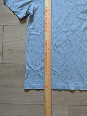 TRAVIS MATHEW T-Shirt Men Size M Warmer Tides Pocket Tee Blue Marble Print
