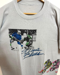 Vintage 90s St Louis Blues T-Shirt XL 1991 Wrap Around Neon Single Stitch NHL