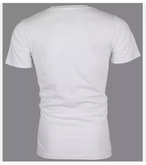 ARMANI EXCHANGE White DIAGONAL STRIPE Short Sleeve Slim Fit Designer T-shirt NWT