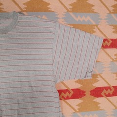 Vintage Otto Men’s XL Gray Single Stitch 90s Grunge Skate T-Shirt Blank Stripe