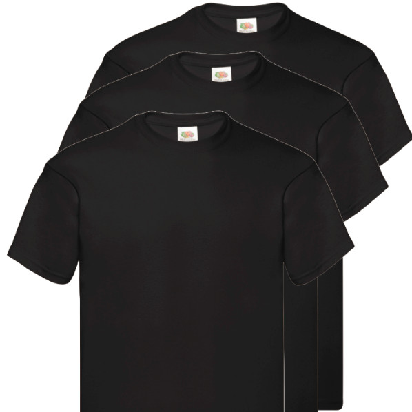 Mens fruit of the loom Super Premium t shirts 3 5 Pack Unisex Plain Cotton Mixed