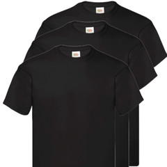 Mens fruit of the loom Super Premium t shirts 3 5 Pack Unisex Plain Cotton Mixed