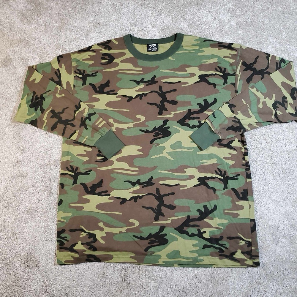 ROTHCO 4X Camouflage Long Sleeve Shirt Stretchable XXXXL