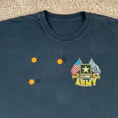 US ARMY Mens Black American Flag Graphic T-Shirt 2XL US Army Licensed Logo