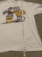Vintage RARE LSU TIGERS Single Stitch Tee T-Shirt Size Large 80’s College Sports