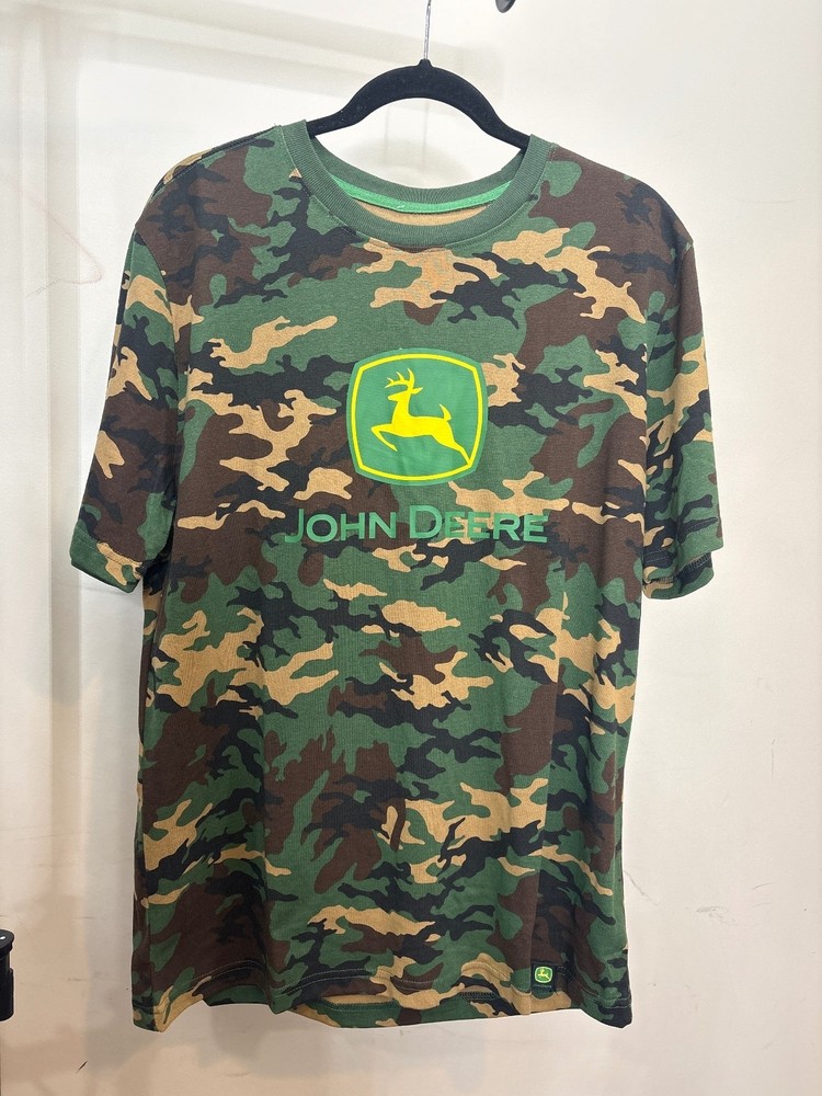 John Deere Camouflage Logo T-Shirt Size Large