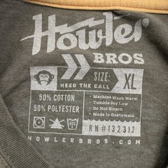 Howler Bros Shirt Mens XL Green Turbulent Waters Edition Pocket Tee Surf Ocean