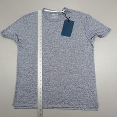 Kenneth Cole The Linen Knit Crew Neck Shirt S/S Lightweight Stretch Navy
