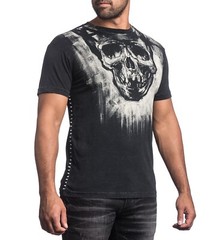 AFFLICTION MENS ACRYLIC SS T-SHIRT A13330 BKLV