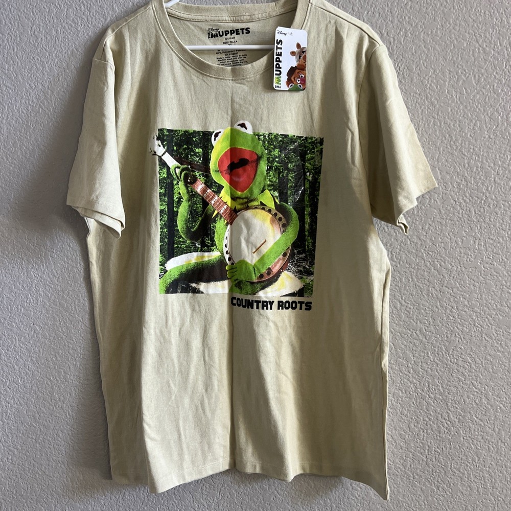 The Muppets KERMIT THE FROG Country Roots Banjo T-Shirt MENS XL NEW / TAG
