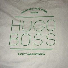 Hugo Boss White Graphic T-Shirt GREEN LABEL INNOVATION LOGO – Sm Spot On Front