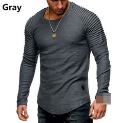 Men’s T-shirt O Neck Slim Fit Casual Muscle Tee Tops Blouse Long Sleeve M-3XL 😍