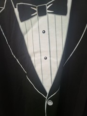 7XL black tuxedo T-shirt