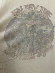 VTG Enjoy The High Price Spread Butter Thin Worn Boxy Flowy Pocket T-Shirt 2XL