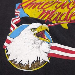 Vintage 90s Walmart Eagle Face T-Shirt Grungy American Made Single Stitch Harley