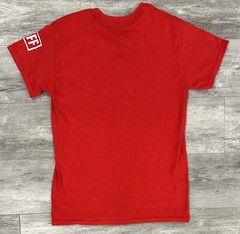Disney Mens T-Shirt Red Logo Neff Mickey Too Many People Grow Up Size Small