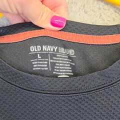 Old Navy Thermal Shirt Mens L Black Crew Neck Long Sleeve Base Layer Warm