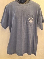 Lighthouse Marina Hope Town Abaco Bahamas T-Shirt XL Blue Pocket Tee Fishing
