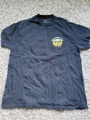 Black MENS Large T-Shirt With Skull Logo With Smile Through It All Viral