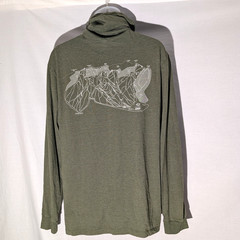 Snowbasin Utah Shirt Ski Resort Map Long Sleeve, Skiing, Snowboard, Ogden, Sz XL