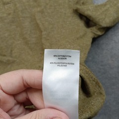 Lucky Brand Shirt Mens Large Green Long Sleeve Henley Cotton Blend Tagless