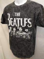 New The Beatles Adult Unisex Mens S-M-L Licensed Black Shirt $24