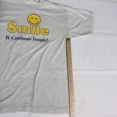 Best Tag VTG Graphic TEE, 50/50, USA, Smiley, Gray, Male/Female, Large