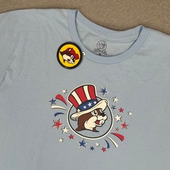Buc-ee’s T-Shirt Mens XL Blue Graphic Sweet Land of Liberty Patriotic 2025 New