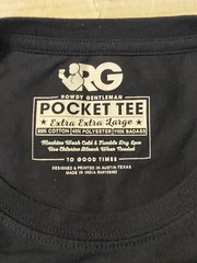 Ronald Reagan XXL Rowdy Gentleman black baseball pocket tee shirt