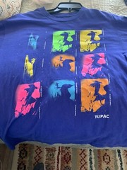 Tupac 29598 Men’s Purple “Me Against The World” Graphic Tee On 2Pac Label Sz L