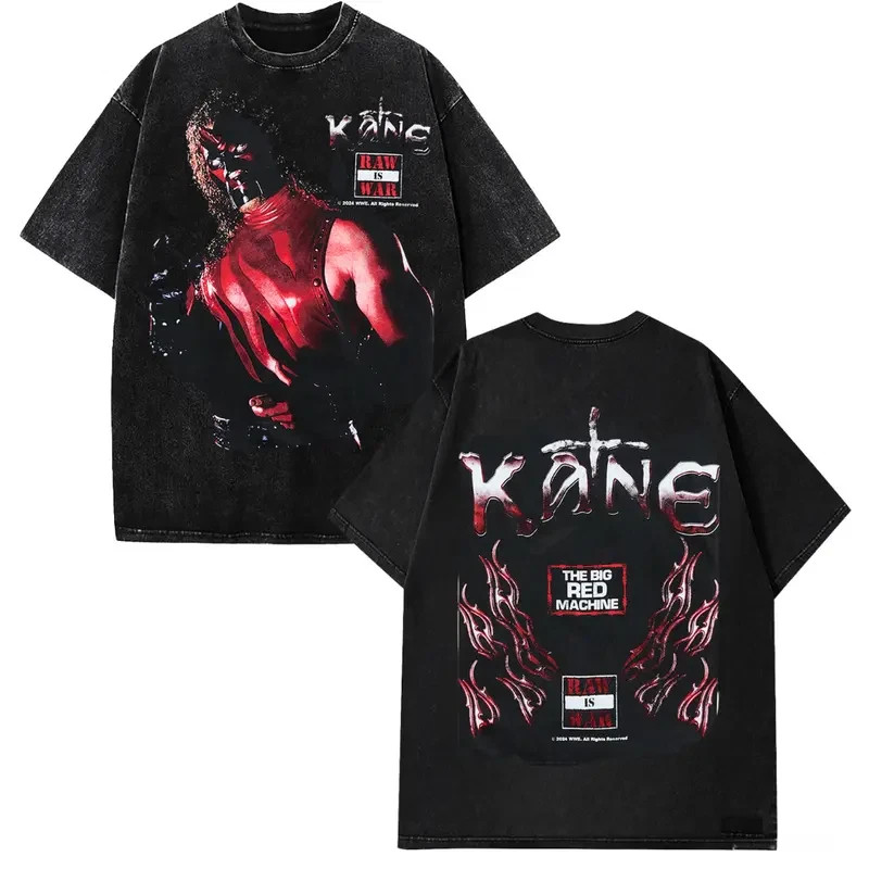 WWE RAW Kane Big Mask T-Shirt | Vintage Graphic Design | Iconic Wrestling Print