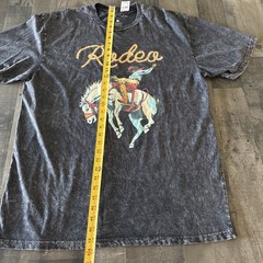 Cowboys Shirt Mens XL Blk/gray Graphic Rodeo Cowboy Horse Western Lotus Fashion