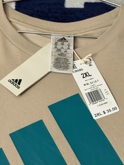 New Adidas Essentials Long Sleeve Tee Wonder Beige 2XL