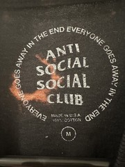 Anti Social Social Club Mens Lava T-Shirt ASSC Tee Black Purple Pink Medium