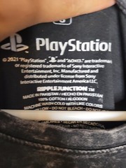Playstation Long Sleeve Shirt Mens Large Heathered Gray Ripple junction Small