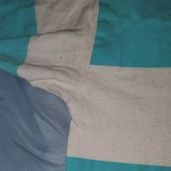 Size MEDIUM Mens Migos Striped Shirt White Turqoise Blue Culture Embroidered Tee