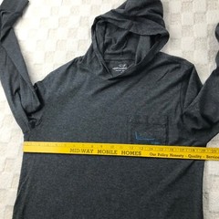 Vineyard Vines Shirt Mens Small Grey Hooded Pullover Beach Preppy Whale Logo