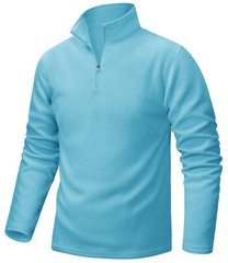 Mens 1/4 Zip Pullover Fleece Jacket Long Sleeve Warm Casual Athletic Sweatshirts