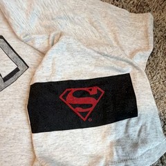 1992 Death of Superman Memorial T-Shirt Adult XL Graphic Tee Light Grey L&D