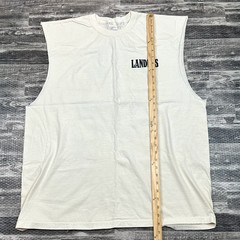 Landers Supply House Shirt Mens XXL Off White Ring Of Fire Sleeveless Tank