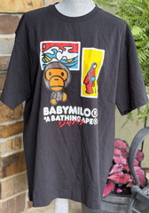 NWOT Rare BAPE Japan Art Baby Milo Tee in Black Size 2XL