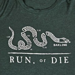 Bakline Run or Die Marathon Running Shirt Mens Large L Green Tri-blend Brooklyn