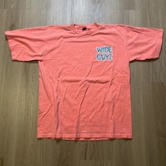 Vintage WIDE GUYZ Shirt XL Pink Single Stitch 90s Gym Bodybuilding Muscle Beach