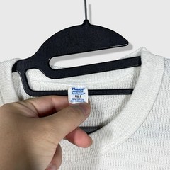 Hanes American Sportsman Thermal Shirt Mens 2XL White Waffle Knit Longline
