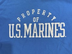 USMC “U.S. MARINES” Blue T-Shirt – Size XL / X LARGE – by MV Sport – NWT!