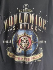 U.S. Air Force World Wide Service T-shirt – 7.62 Large – Combat Proven Overseas
