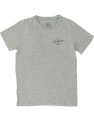 JACK & JONES Mens T-Shirt Top Medium Grey Cotton BE66