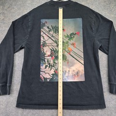 FEAR OF GOD ESSENTIALS Long Sleeve T Shirt Floral Photo Print Black Mens Medium
