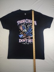Way To Celebrate Patriotic Eagle T-Shirt Men’s L Black USA Flag “These Colors…
